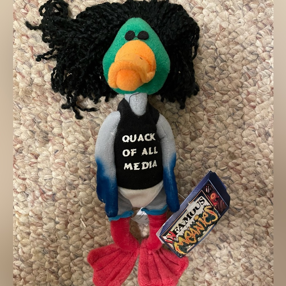 Infamous Meanies 1998 Vintage Mallard Stern Quack of All Media Plush Toy